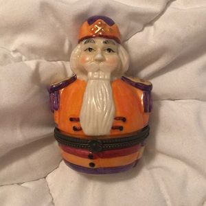 Ceramic Nutcracker Trinket Box